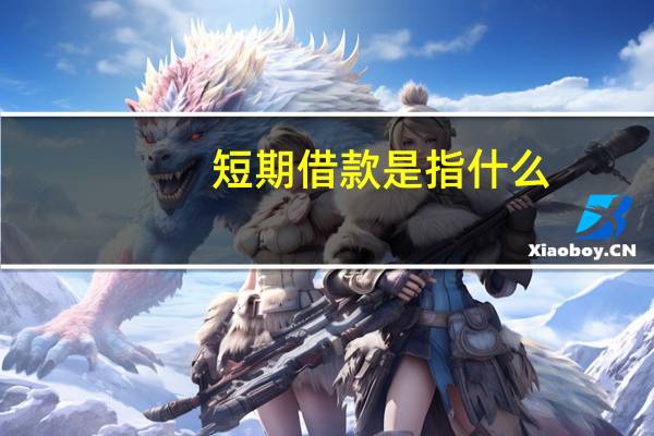 短期借款是指什么