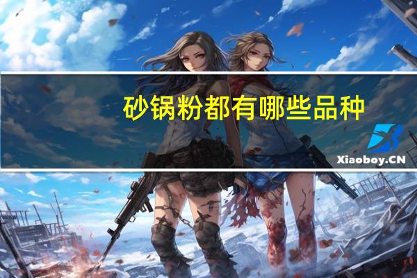 砂锅粉都有哪些品种