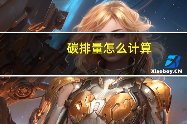 碳排量怎么计算