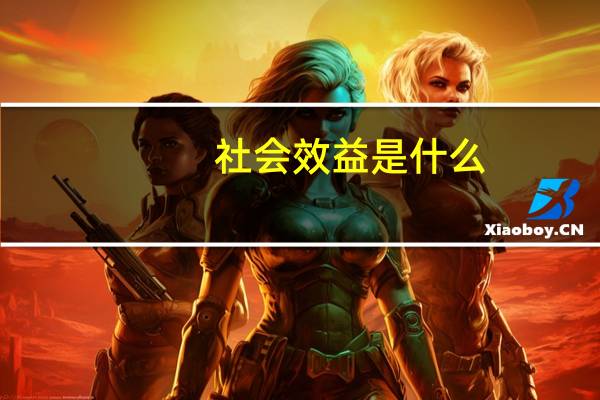 社会效益是什么