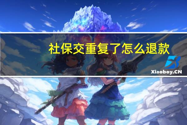 社保交重复了怎么退款