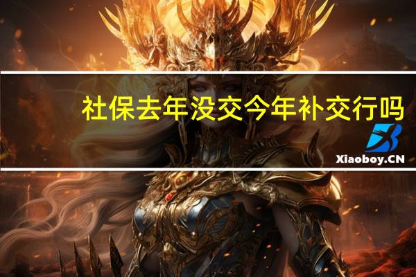 社保去年没交今年补交行吗