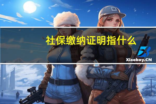 社保缴纳证明指什么