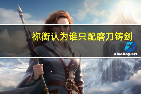 祢衡认为谁只配磨刀铸剑