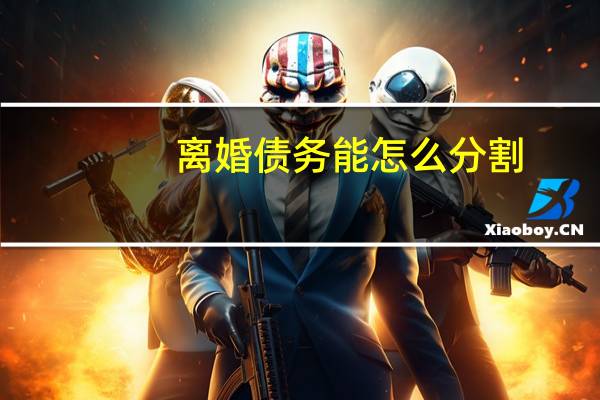 离婚债务能怎么分割