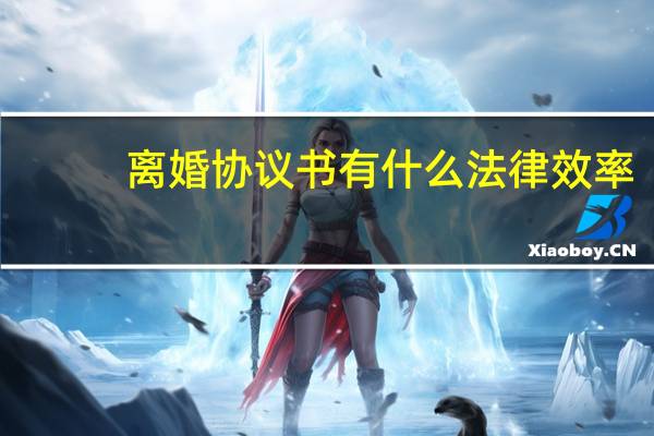 离婚协议书有什么法律效率