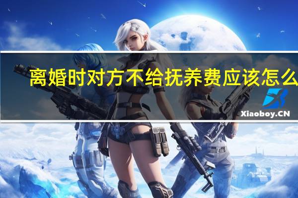 离婚时对方不给抚养费应该怎么办