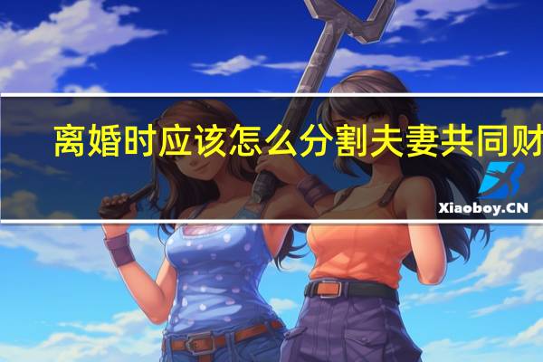 离婚时应该怎么分割夫妻共同财产