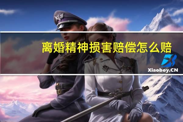 离婚精神损害赔偿怎么赔