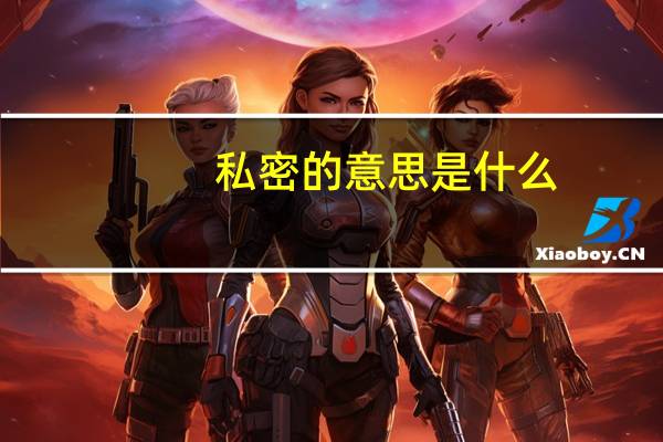 私密的意思是什么