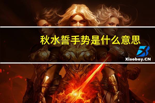 秋水誓手势是什么意思