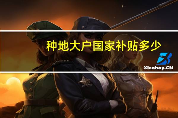 种地大户国家补贴多少