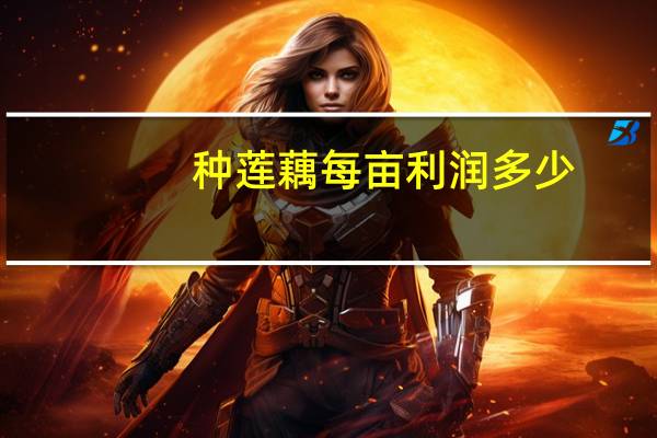 种莲藕每亩利润多少