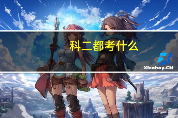 科二都考什么