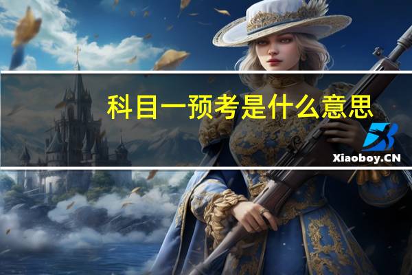 科目一预考是什么意思