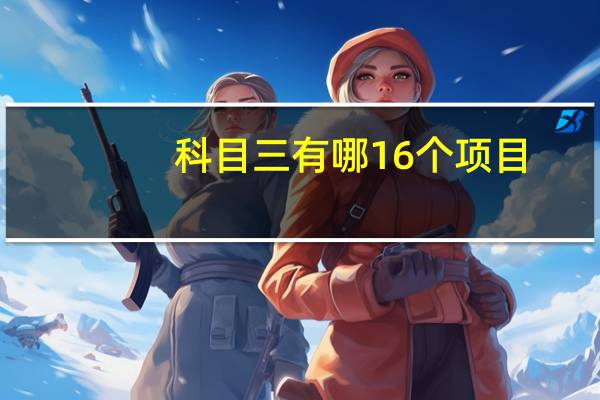 科目三有哪16个项目