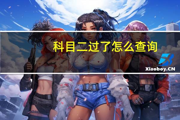 科目二过了怎么查询