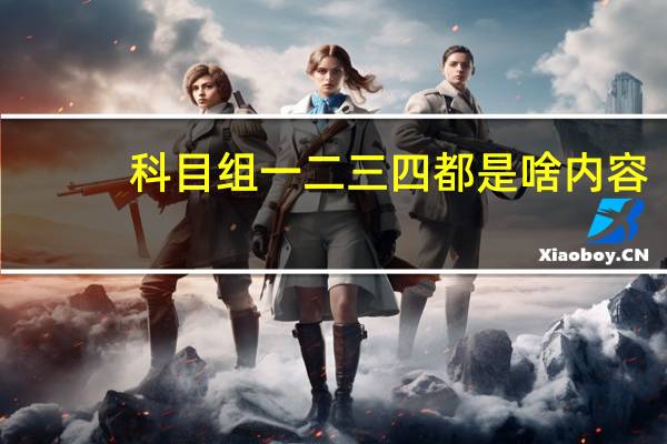 科目组一二三四都是啥内容