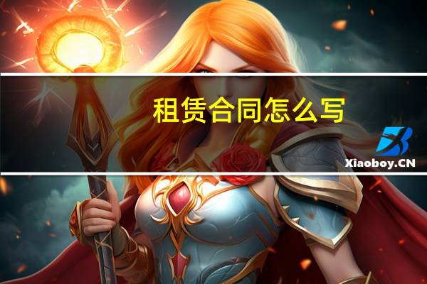 租赁合同怎么写