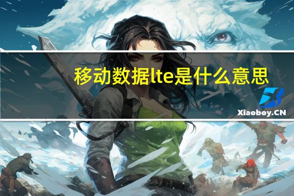 移动数据lte是什么意思_
