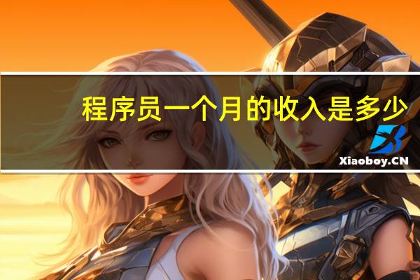 程序员一个月的收入是多少