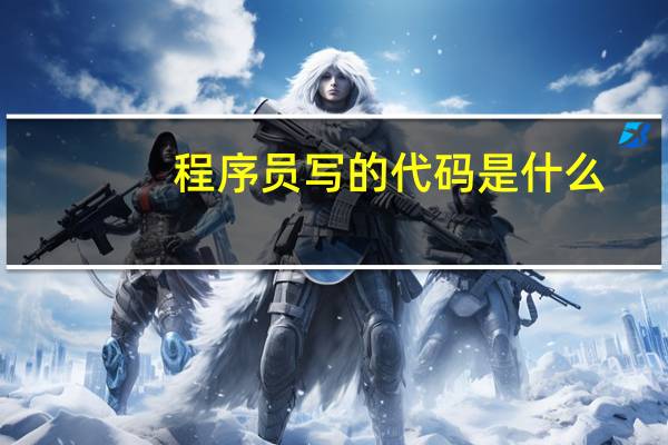 程序员写的代码是什么