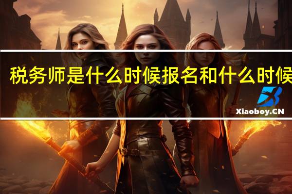 税务师是什么时候报名和什么时候考试