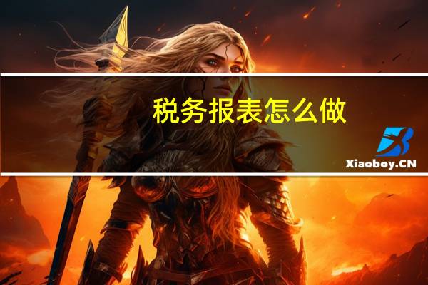 税务报表怎么做