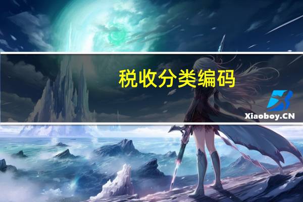 税收分类编码