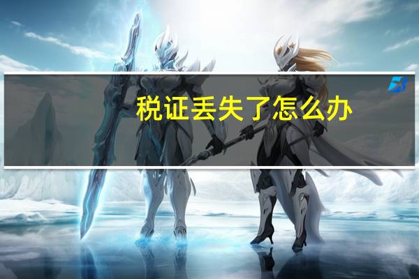 税证丢失了怎么办