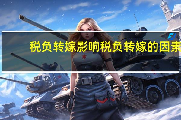 税负转嫁影响税负转嫁的因素