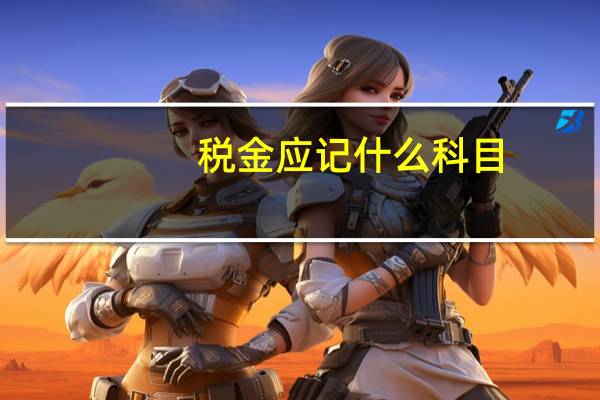 税金应记什么科目