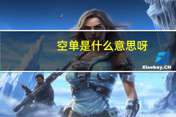 空单是什么意思呀