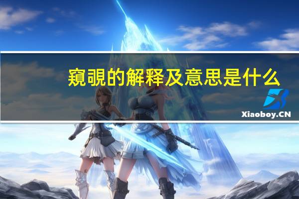 窺覗的解释及意思是什么