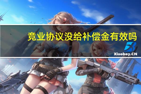 竞业协议没给补偿金有效吗