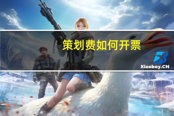 策划费如何开票