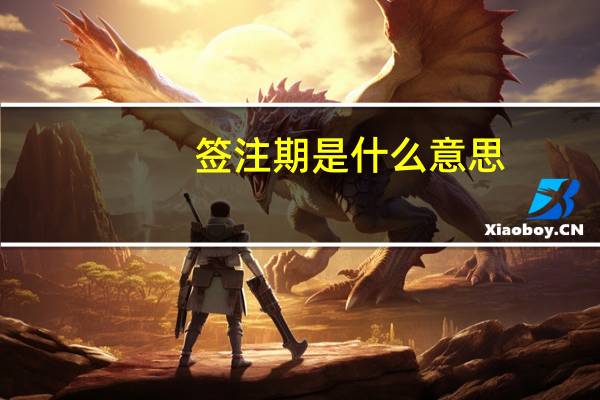 签注期是什么意思