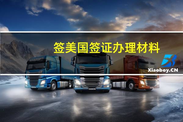 签美国签证办理材料(美国签证的材料)