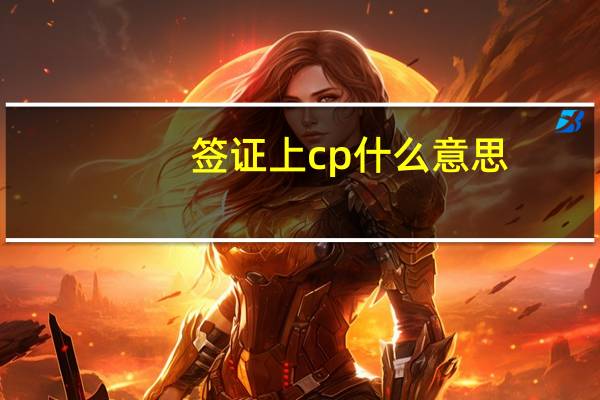 签证上cp什么意思