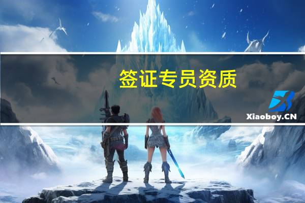 签证专员资质(签证专员资质是什么)