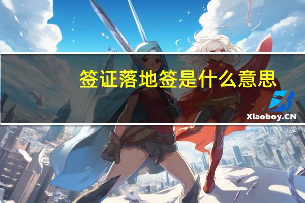 签证落地签是什么意思