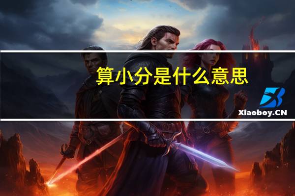 算小分是什么意思