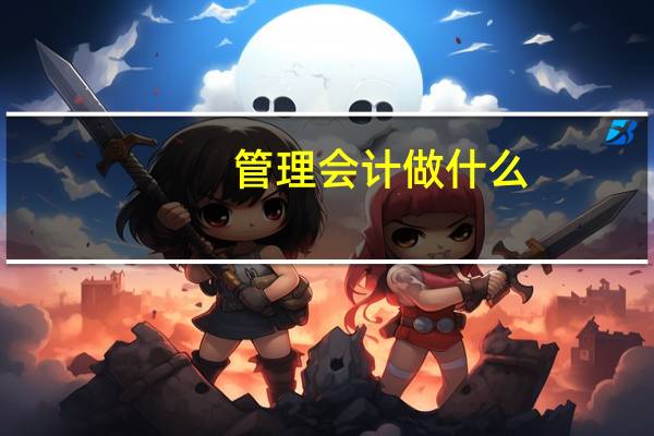 管理会计做什么