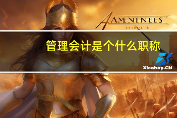 管理会计是个什么职称