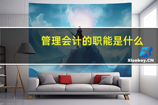 管理会计的职能是什么