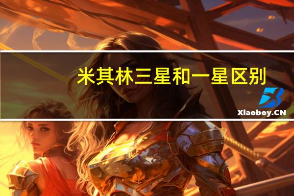 米其林三星和一星区别