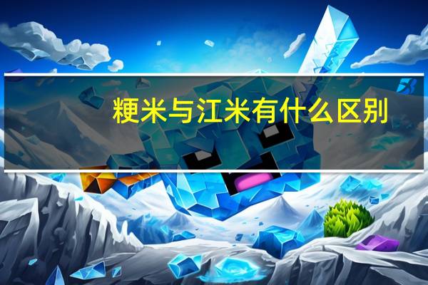 粳米与江米有什么区别
