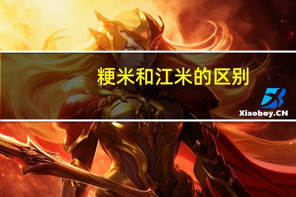 粳米和江米的区别