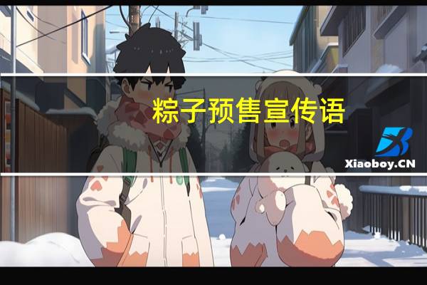 粽子预售宣传语