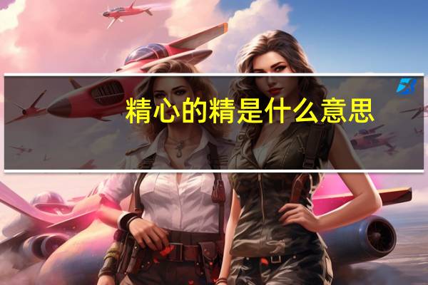 精心的精是什么意思